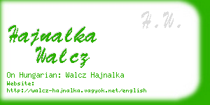 hajnalka walcz business card